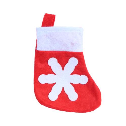 Non-woven Fabrics Christmas Tableware Bags Cover, Socks, red, 130x100mm, Sold By PC