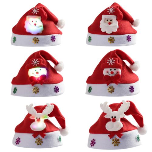 velours de coton Chapeau du père de Noël, normes différentes pour le choix & styles différents pour le choix, Vendu par PC