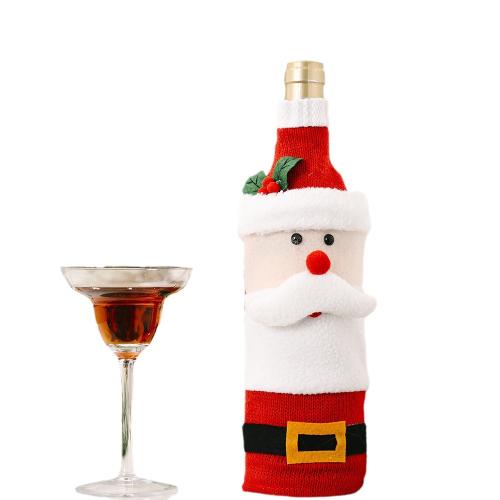 Velveteen Christmas  Beverage Bottle Decoration knit Sold By PC