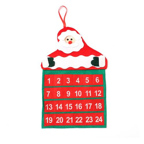 Cloth Christmas Calendar, hanging, 450x280mm, Sold By PC