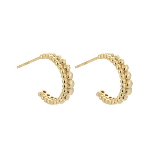 Brinco de prata zirconia micro pave sterling, 925 de prata esterlina, joias de moda & micro pavimento em zircônia cúbica & para mulher, dourado, 13.40mm, vendido por par