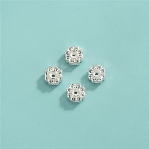 Perline in argento sterlina 925, 925 sterline d'argento, DIY, 7.40x3.20mm, Foro:Appross. 1.7mm, Venduto da PC