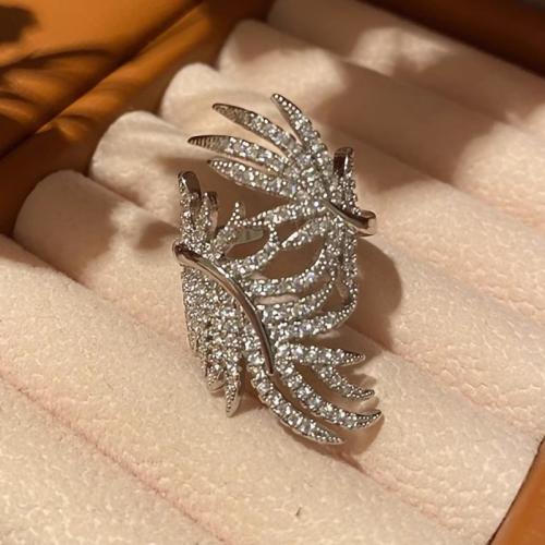 Cubic Zirconia Micro Pave Brass Ring & micro pave cubic zirconia & for woman Sold By PC