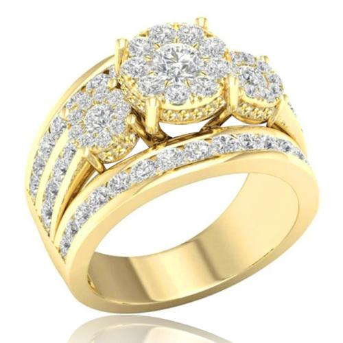 Cubic Zirconia Micro Pave Brass Ring & micro pave cubic zirconia & for woman Sold By PC