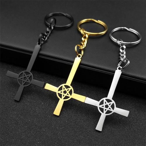 Stainless Steel Key Clasp, 304 Stainless Steel, Cross, fashion jewelry & Unisex, more colors for choice, Sold By PC