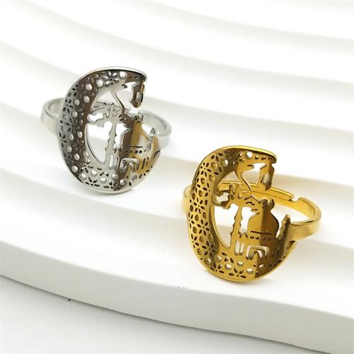 Stainless Steel Finger Ring, 304 Stainless Steel, fashion jewelry & Unisex & hollow, more colors for choice, Sold By PC