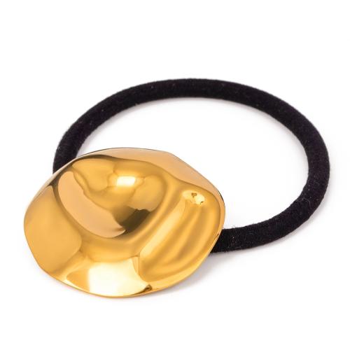 Ponytail Holder 304 Stainless Steel with Rubber Band fashion jewelry & for woman golden Sold By PC