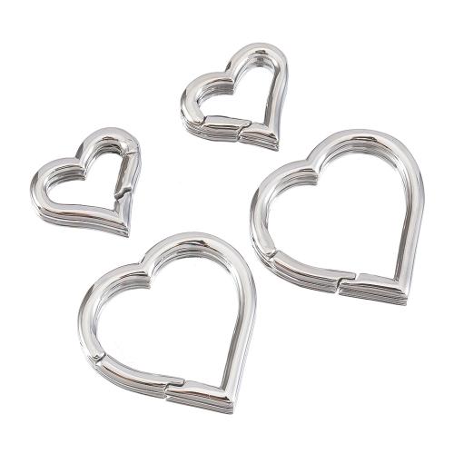 Stainless Steel Jewelry Clasp, 304 Stainless Steel, Heart, DIY & different size for choice, original color, Sold By PC