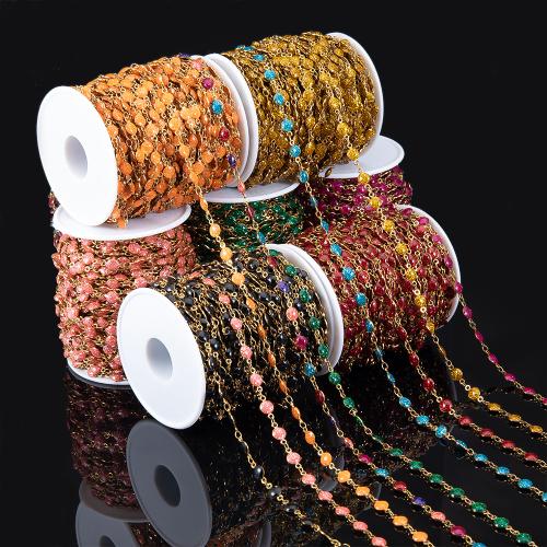 Decorative Beaded Chain 304 Stainless Steel DIY & enamel 6mm Sold By Bag