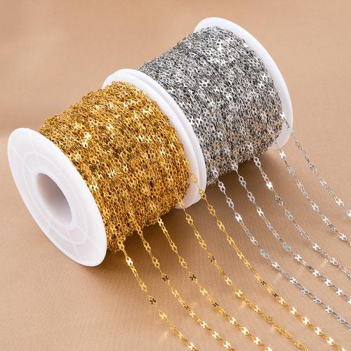 Stainless Steel Jewelry Chain 304 Stainless Steel Vacuum Ion Plating DIY Sold By Bag