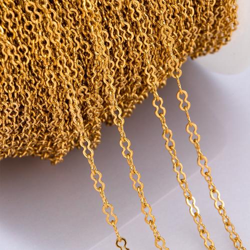 Rozsdamentes acélból készült ékszerek Chain, 304 rozsdamentes acél, DIY, több színt a választás, 4x2mm, 1m/Bag, Által értékesített Bag