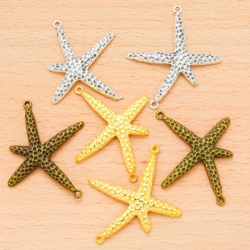 Tibetan Style Animal Pendants, Starfish, plated, DIY, more colors for choice, 50x44mm, 100PCs/Bag, Sold By Bag