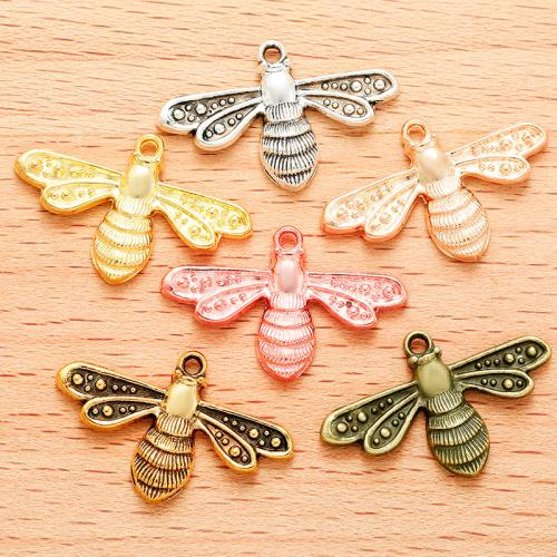 Tibetan Style Animal Pendants, Bee, plated, DIY, more colors for choice, 25x16mm, 100PCs/Bag, Sold By Bag