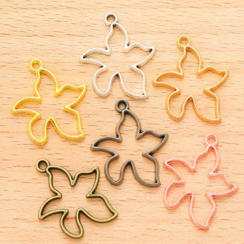 Tibetan Style Animal Pendants, Starfish, plated, DIY, more colors for choice, 28x22mm, 100PCs/Bag, Sold By Bag