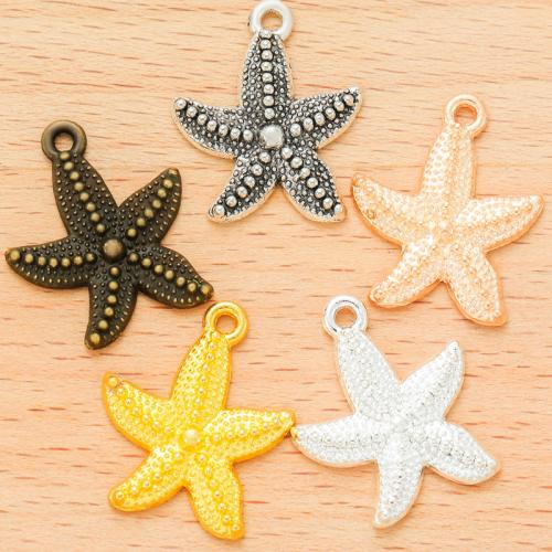 Tibetan Style Animal Pendants, Starfish, plated, DIY, more colors for choice, 23x19mm, 100PCs/Bag, Sold By Bag