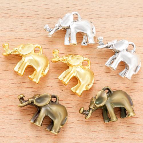 Pingentes animais de liga de zinco, Elefante, banhado, DIY, Mais cores pare escolha, 21x15mm, 100PCs/Bag, vendido por Bag