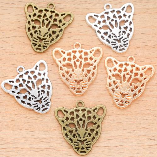 Tibetan Style Animal Pendants, Leopard, plated, DIY, more colors for choice, 28x26mm, 100PCs/Bag, Sold By Bag