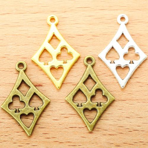 Zinc Alloy Pendants Rhombus plated DIY Sold By Bag