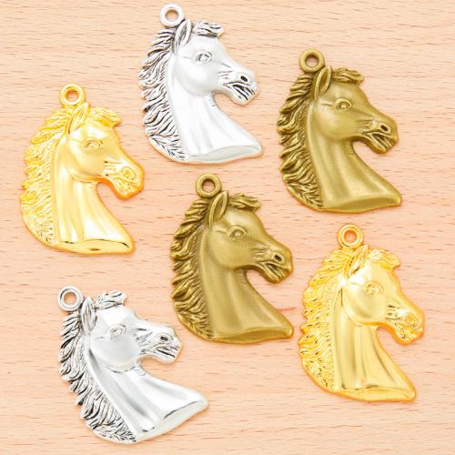 Tibetan Style Animal Pendants, Horse, plated, DIY, more colors for choice, 40x29mm, 100PCs/Bag, Sold By Bag