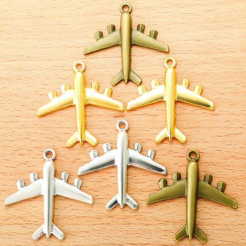 Vehicle Shaped Zinc Alloy Pendants Airplane plated DIY Sold By Bag