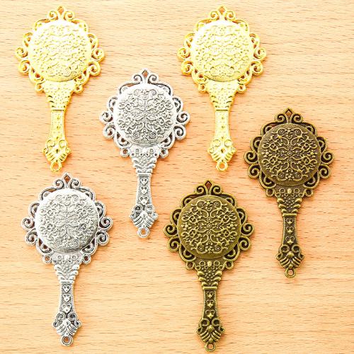 Pendentifs en alliage de zinc, Miroir, Placage, DIY, plus de couleurs à choisir, 66x35mm, 100PC/sac, Vendu par sac