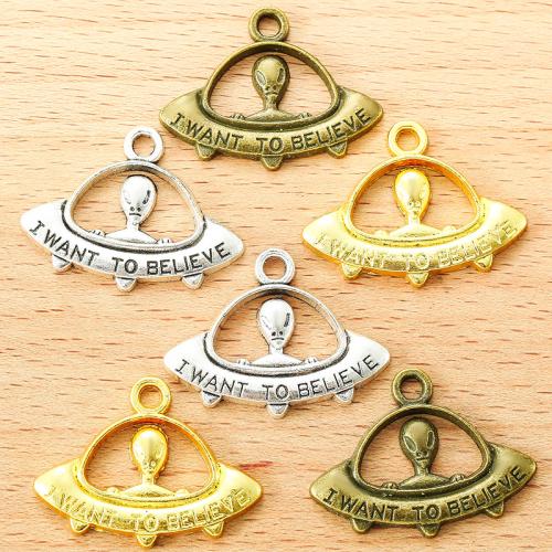 Tibetan Style Pendants, Alien, plated, DIY, more colors for choice, 31x23mm, 100PCs/Bag, Sold By Bag