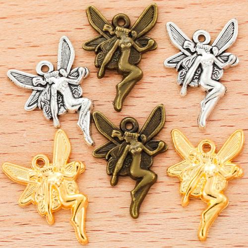 Zinc Alloy Pendler, Angel, forgyldt, du kan DIY, flere farver til valg, 24x14mm, 100pc'er/Bag, Solgt af Bag