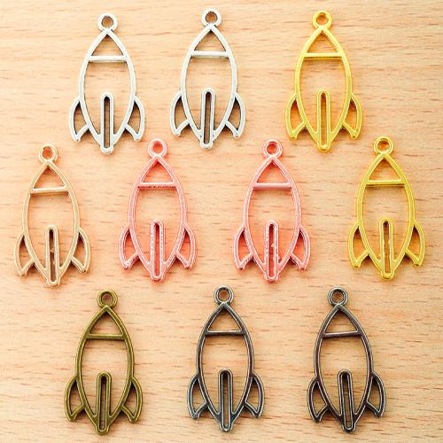 Tibetan Style Pendants, Rocket, plated, DIY, more colors for choice, 30x16mm, 100PCs/Bag, Sold By Bag