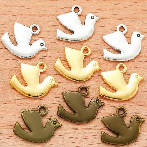 Zinc Alloy Animal Pendants Bird plated DIY Sold By Bag