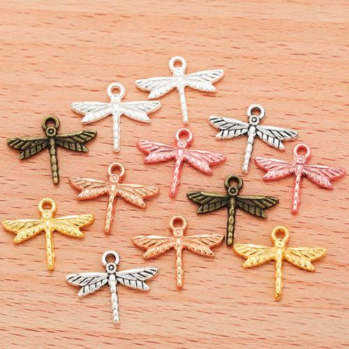 Zinklegering Animal Hangers, Zinc Alloy, Dragonfly, plated, DIY, meer kleuren voor de keuze, 19x16mm, 100pC's/Bag, Verkocht door Bag