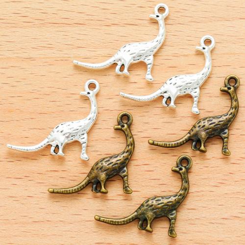 Pendentifs animaux en alliage de zinc, Dinosaure, Placage, DIY, plus de couleurs à choisir, 28x19mm, 100PC/sac, Vendu par sac