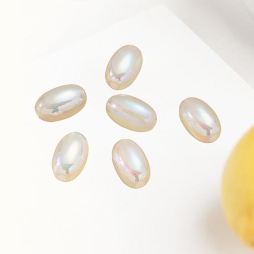 Acrylic Jewelry Beads, Oval, DIY, white, 18x29mm, 200PCs/Bag, Sold By Bag