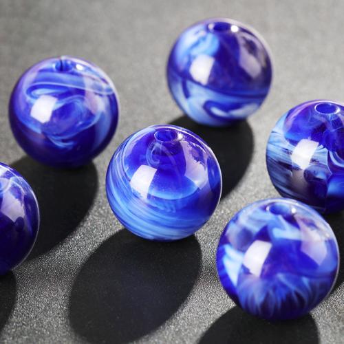 Acrylic Jewelry Beads, Round, DIY, blue, 20mm, Sold By Bag