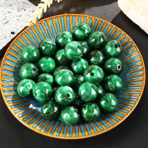 Acrylic Jewelry Beads, Round, DIY, green, 20mm, Sold By Bag