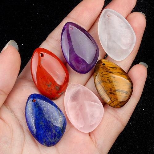 Gemstone Pendants Jewelry, Natural Stone, DIY & different materials for choice, more colors for choice, 20x30mm, Sold By PC