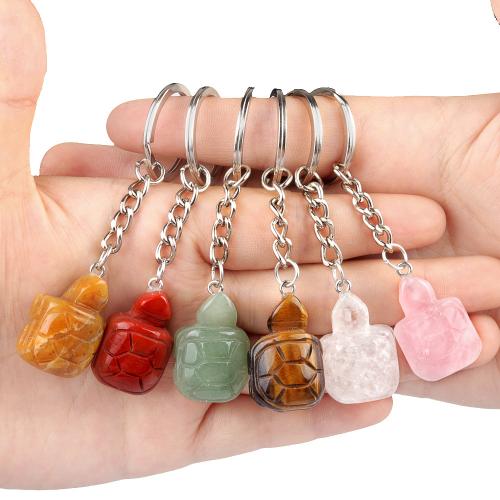 Iron Key Clasp, Natural Stone, with Iron, Turtle, fashion jewelry & different materials for choice, more colors for choice, Sold By PC