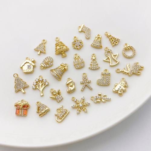 Cilindrata Zircone micro pavimenta il pendente di ottone, placcato, DIY & stili diversi per la scelta & Micro spianare cubic zirconia, oro, Venduto da PC