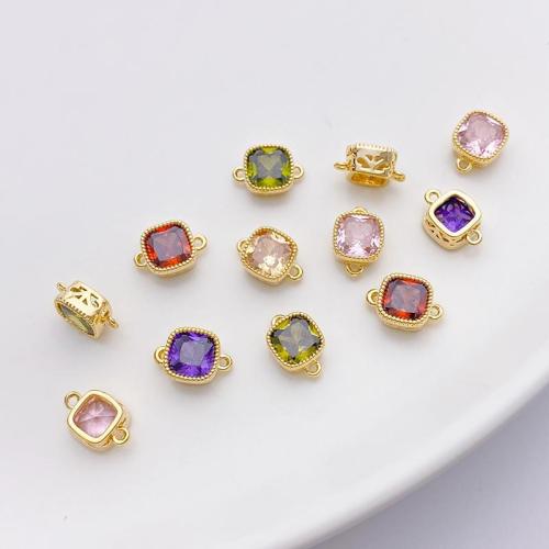 Cubic Zirconia Micro Pave Brass Pendant, plated, DIY & micro pave cubic zirconia, more colors for choice, 6.50x10mm, Sold By PC