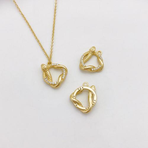 Cubic Zirconia Micro Pave bronze Pingente, cobre, banhado, DIY & Vario tipos a sua escolha & micro pavimento em zircônia cúbica, dourado, vendido por PC