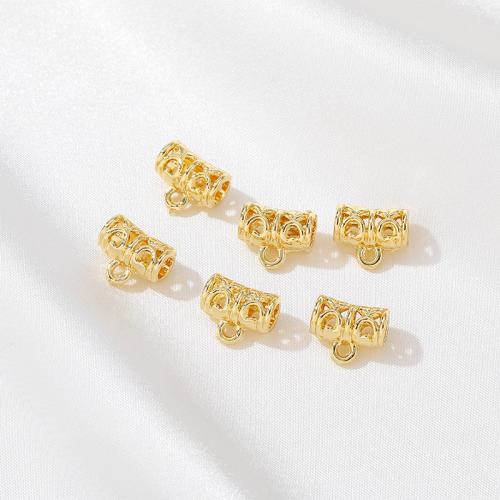 Zink legering Bail Beads, Zinc Alloy, forgyldt, du kan DIY, guld, 9x11mm, Solgt af PC