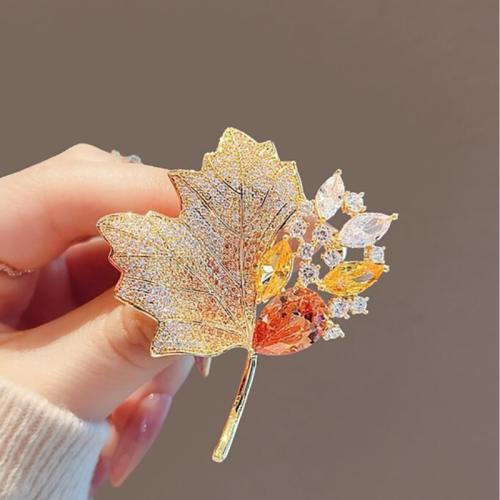 Broches en alliage de zinc, avec cristal, vernis au four, pour femme & avec strass, plus de couleurs à choisir, 50mm, Vendu par PC