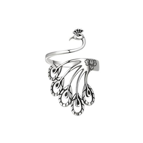 Brass Finger Ring, plated, for woman, silver color, Sold By PC