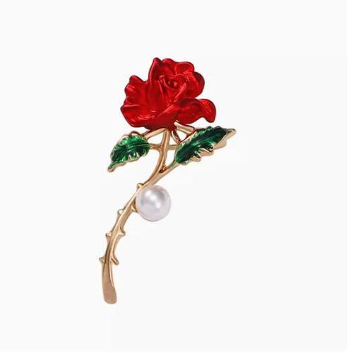 Zinc Alloy Brooches with Plastic Pearl stoving varnish for woman & enamel golden Sold By PC