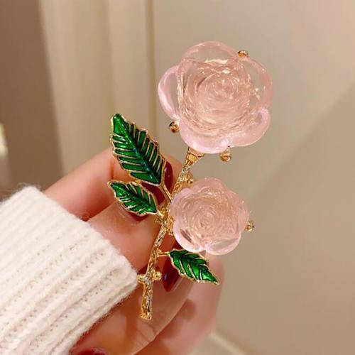 Zinc Alloy Brooches with Crystal plated for woman golden Sold By PC