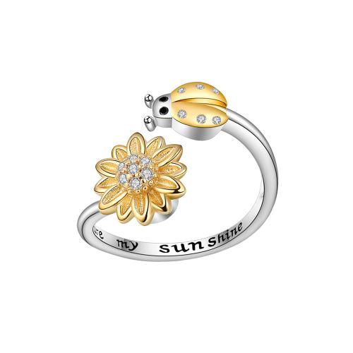 Cubic Zirconia Micro Pave Brass Ring plated micro pave cubic zirconia & for woman platinum color Sold By PC