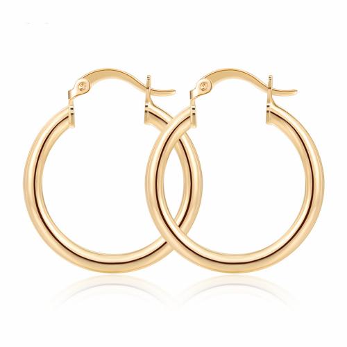 Brass Hoop Earring, 18K gold plated, fashion jewelry & for woman, golden, Sold By Pair