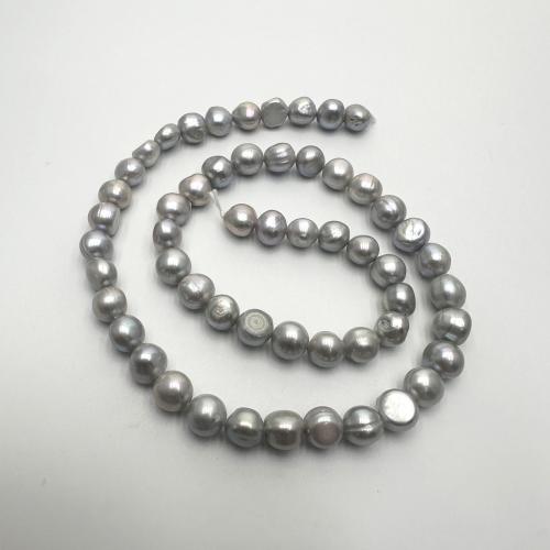 Keshi Cultured Freshwater Pearl Beads, DIY, grey, 7-8mm, Sold Per Approx 37 cm Strand