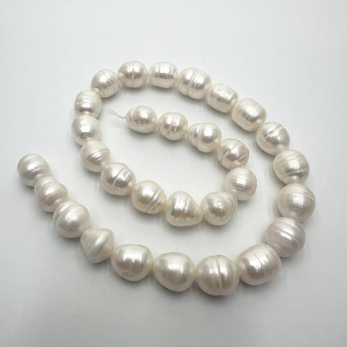 Rýže kultivované sladkovodní perle, Sladkovodní Pearl, DIY, bílý, 11-12mm, Prodáno za Cca 37 cm Strand