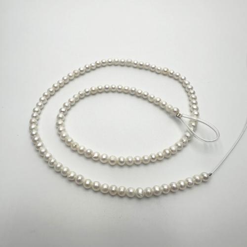 Cultured Potato Freshwater Pearl Beads DIY white 4-5mm Sold Per Approx 37 cm Strand