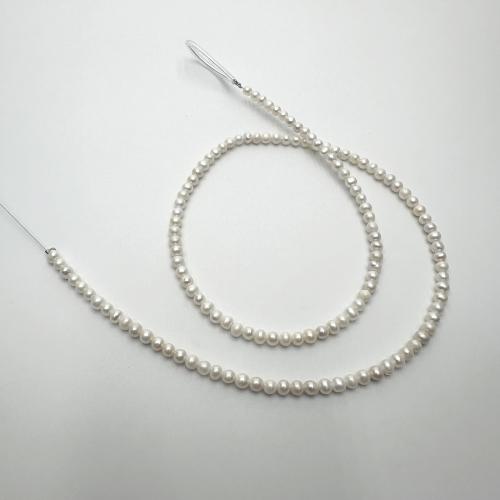 Cultured Potato Freshwater Pearl Beads, DIY, white, 3-4mm, Sold Per Approx 37 cm Strand